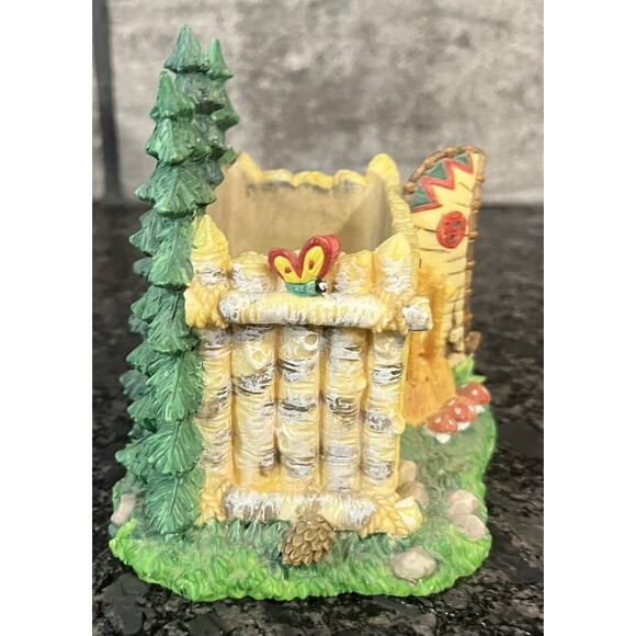 Enesco Moose Creek Crossing Pencil Cup 1996 Boat Trees Nature Canoe #279552 - Picture 5 of 8